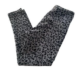 Suave Leggings Women's Medium Gray Corduroy Animal Print Rev. Tummy Control